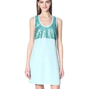 DONNA MORGAN NWOT Mint Sequined Bodice Mini Dress